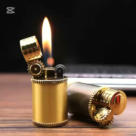 New Small Fat Dwen Compact Mini Metal Inflatable Open Flame Wheel Lig_hter