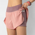 Sport Shorts Women Sportswear Double-deck Running Shorts Yoga Bottoms Summer Gym Fitness Training Jogging Short Pants. 