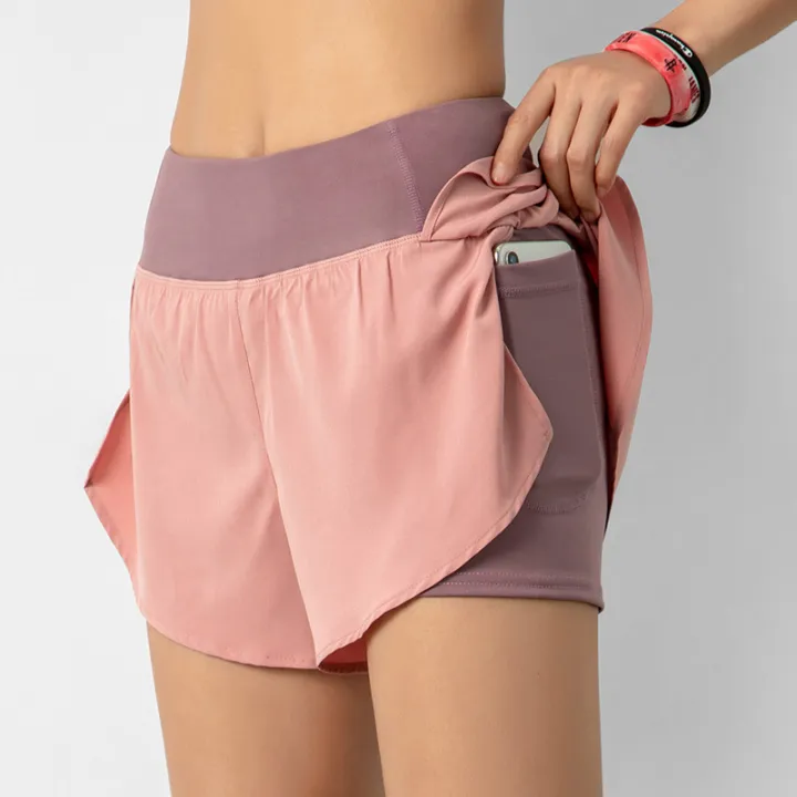 Sport%20Shorts%20Women%20Sportswear%20Double-deck%20Running%20Shorts%20Yoga%20Bottoms%20Summer%20Gym%20Fitness%20Training%20Jogging%20Short%20Pants%20-%20Image%202