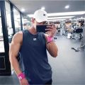 2026 summer Men fitness casual Tank top sleeveless pullover Male mesh breathable round collar Tops print lightweight men vest. 