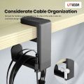 No Punch Table Clip Hook Headphone Holder 360 Degree Rotating Headphone Holder Miscellaneous Storage Hanging.