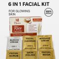 Hania 6 in 1 Rice Facial Kit – Whitening, Brightening & Glowing Skin Care – Complete Salon Style Treatment at Home – 100% Original. 