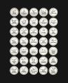 Jars Labels Stickers |Masala stickers 1.5 inch size/Full White color Label with Black Text | Easily Peelable and Applicable (pack of 35) by KYCHEN PLUS. 
