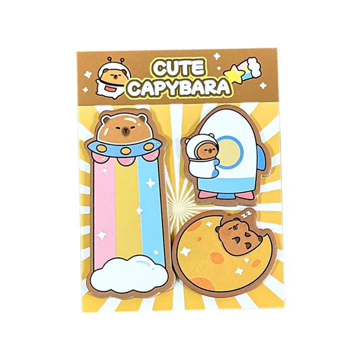 4pcs/lot%20Kapibala%20Sticky%20Note%20Combination%20Memo%20Notes%20Students'%20Alien%20Cute%20Portable%20Message%20Book%20Capybara%20N%20Times%20Writing%20Pads%20-%20Image%205