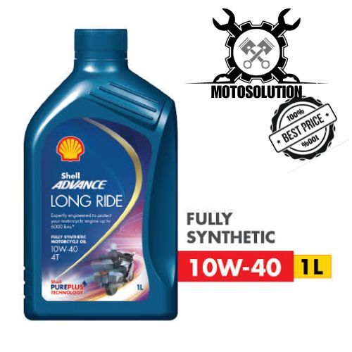 Shel। advance 10w40 long ride fully synthetic engine oil -1 liter ...