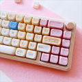 Cute Cat Ceramic-like Texture Keycaps with Cat Paw Directional keys PC MAO Profile for Mechanical Keyboard 60 70 80 90 100. 