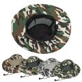 Fishing UV Protection  Mesh Bucket Hats Wide Brim Beach Hat Breathable Hunting Climbing Hiking Hat Outdoor Men Sun Hat. 