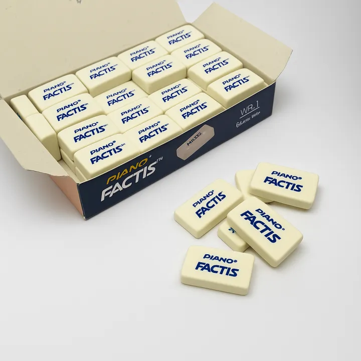 Piano Factis Erasers – Pack of 12 High-Quality Soft Rubbers for School ...