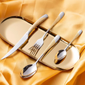 24pcs Stainless Steel Tableware Set, Including Knife, Fork, Spoon, Coffee Spoon and Box, Suitable for Kitchen and Restauran.