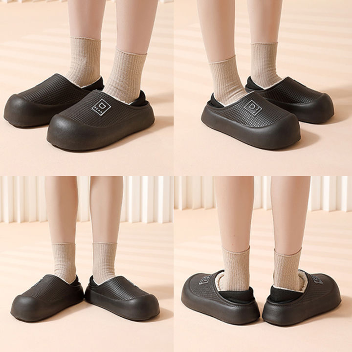 Waterproof%20Cotton%20Slippers%20for%20Women%20Men%20Winter%20Outdoor%20Indoor%20Non%20slip%20Home%20Plush%20Shoes%20Thick%20Bottom%20Cute%20Bear%20Shoes%20Couple%20-%20Image%203