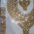 fancy galay neckline Embroidery and tila Flowers Gala Designs Embroidery Gala Neck Design. 