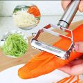 Julienne Peeler & Vegetable Peeler With Premium Ultra Sharp Stainless Steel Double Grater Kitchen Accessories. 