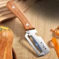 Stainless Steel Kitchen Peeler Multi-Function Kitchen-Specific Peeler for Slicing Fruit and Vegetables with Wooden/ Steel Handle.