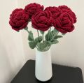 Handmade crochet rose with complementary wrapping/ perfect for gifts/home decor/art lovers. 