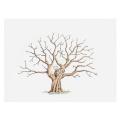 Fingerprint Tree Wedding Graduation Fingerprint Tree Canvas Guest Book DIY Creative Sign-In Book Waterproof for Birthday Wedding. 