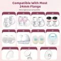 2Pcs Silicone Flanges Insert Breast Pump Accessories Wearable Pump Parts for 24mm Flange/Shield. 
