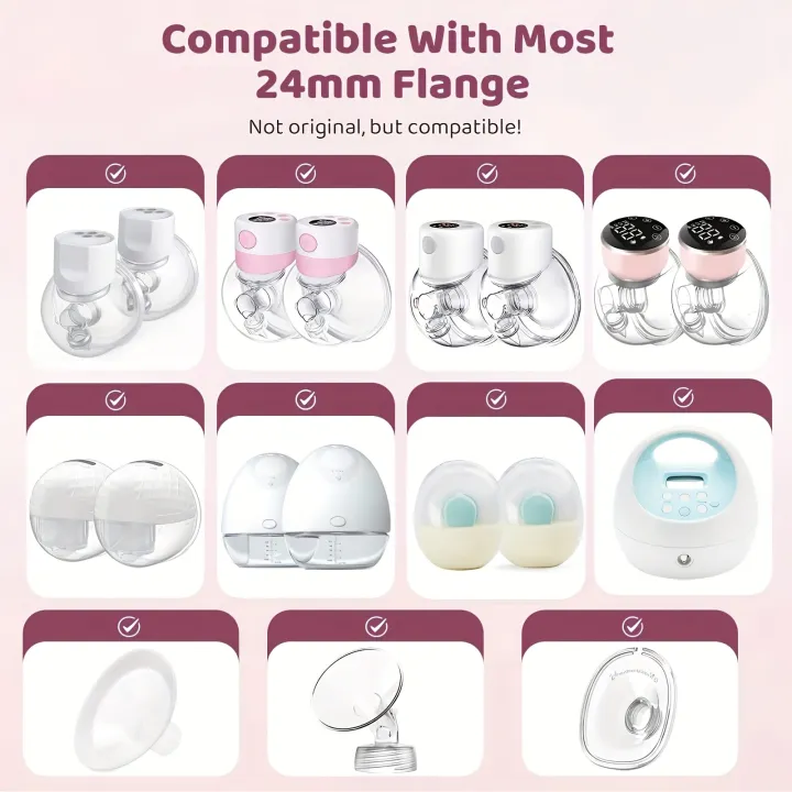 2Pcs%20Silicone%20Flanges%20Insert%20Breast%20Pump%20Accessories%20Wearable%20Pump%20Parts%20for%2024mm%20Flange/Shield%20-%20Image%205