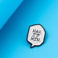 Anime Jujutsu Kaisens Metal Enamel Brooch English Letters NAH ID WINK Pin Cosplay Props Fans Men Women Backpack Jewelry.