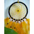 Yellow & Orange Mix Colour Feathers  Dream Catcher For Bed Room Birthday Gift Home Decoration. 