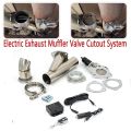 2.5'' / 3.0'' Cutout Stainless Steel Exhaust Cut Out Header Be Cut Pipe Electric Valve Exhaust Tip Muffler Kit. 