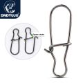 DNDYUJU 50pcs Stainless Steel Fishing Connector Fast Clip Lock Snap Swivel Solid Rings Safety Snaps Fishing Hook Tool Snap. 