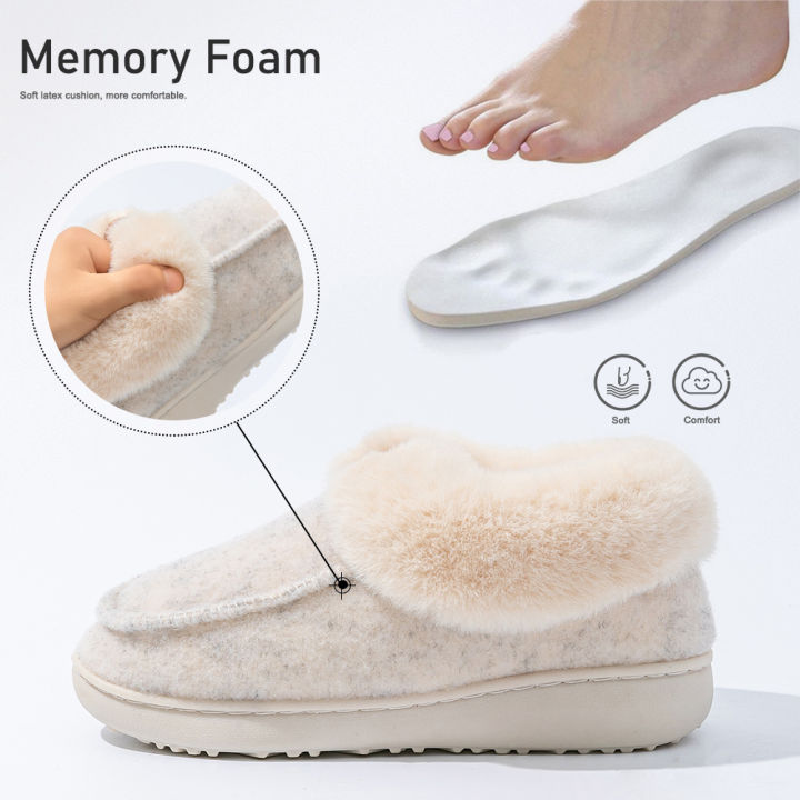 Platform%20Slippers%20Women%20Wedge%20Memory%20Foam%20%20TPR%20Non%20Slip%20Sole%20Warm%20Fuzzy%20Winter%20Durable%20Bedroom%20Shoes%20Cozy%20Comfort%20-%20Image%202