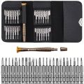 Mini 25 in 1 Precision Screwdriver Kit, 25 Piece Screwdriver Kit Repair Tools, Set with Leather Case. 