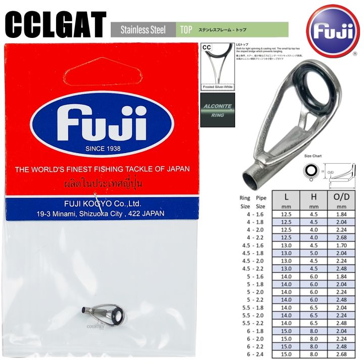 Fuji F-CCLGAT guide tip frosted silver-white I alconite ring