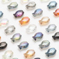 30 Pcs Crystal Small Fish Pendants 10x14mm Faceted Glass Loose Beads For DIY Making Charms Earring Necklace Jewlery Accessories.