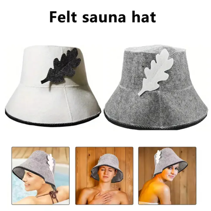 1Pcs%20Sauna%20Hat%20Sauna%20Vaporarium%20Accessories%20Felt%20Head%20Protection%20Bath%20Anti%20Heat%20Free%20Size%20Russian%20Style%20Shower%20Cap%20-%20Image%202