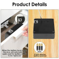 Rfid Hidden Cabinet Lock Invisible Drawer Electronic Lock Programmable Rfid Security File Drawers Lock.
