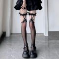 Lolita Socks Stockings Warm Thigh High Lolita Bow Over The Knee Long Tube Socks JK Girl Lolita Net Yarn Cotton JK Stockings.