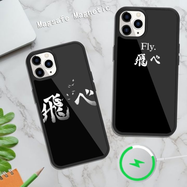 Fly Karasuno Haikyuu Volleyball Team Phone Case For iPhone Magsafe Magnetic 15 14 13 12 11 Plus Pro Max Wireless Charging