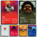 The Weeknd  Kanye West Album Poster  Hip Hop Rap Canvas Wall Art for Living Room Decor. 