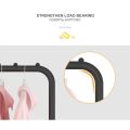 Modern- Cloth hanging stand rack Double Pole Clothing Rack Freestanding Coat Hanger, Clothes Hanging Rails With Lower Storage Shelf. 