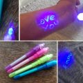 NEW Luminous Light Pen Magic Purple 2 In 1 UV Black Light Combo Drawing Invisible Ink Pen Learning Education Toys For Child. 