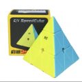 Pyramid Speed Cube, 3X3X3 Qiming Pyramid Speed Cube Triangle Cube Puzzle Magic Cube (Stickerless). 