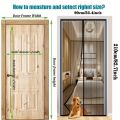 Magnetic Screen Door, Pet Friendly, Easy To Install, with Magnetic Door Curtain for Insect Control, Ventilation, and Security. 