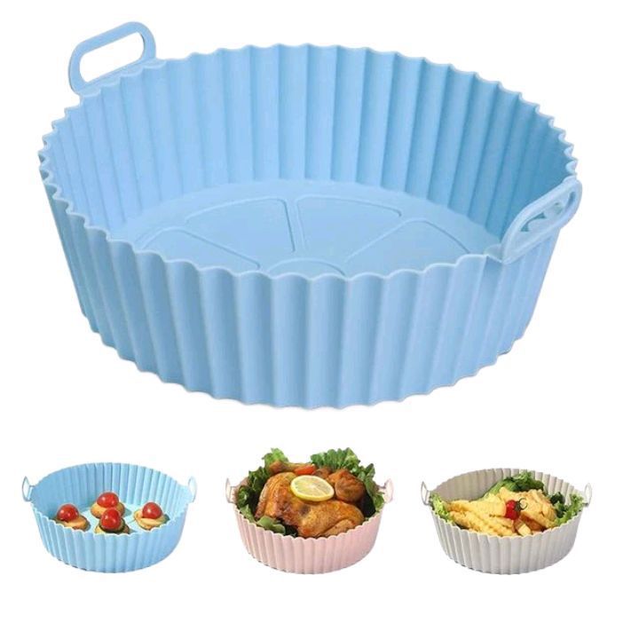 Silicone Mould for Hot Air Fryer, Air Fryer Silicone Pot, Reusable, Air Fryer Silicone Mould, Hot Air Fryer Baking Mould, Hot Air Fryer Accessories