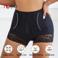 Flarixa Lace Belly Control Panties High Waist Boxers Women Ice Silk Butt Lifting Shaper Shorts Figure Abdomen Shaping Panty.