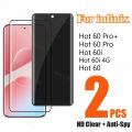 2-IN-1 9D Tempered Glass + 1Privacy Tempered Glass for Infinix Hot 60 Pro Plus Hot 60i 4G Hot 60 Pro Anti-Scratch Tempered Glass. 