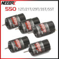NEEBRC 550 Brushed Motor Waterproof 12T 21T 29T 35T 55T for 1:10 RC Crawler Axial SCX10 AXI03007 JL 90046 TRX4 TRX6 RC Parts. 