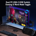 Lemorele H200 USB C Switch 2 in 1 Out 4K 60Hz USB-C Switcher for PS5 Xbox PC Laptop Monitor Projector Keyboard Mouse Docking.
