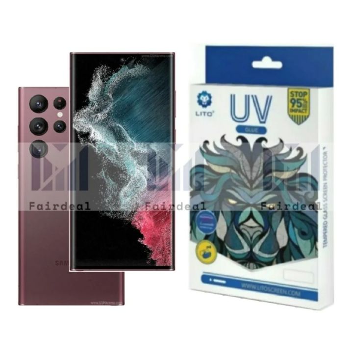 LITO Samsung Galaxy S22 Ultra UV Tempered Glass Screen Protector Scratch Resistant