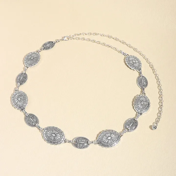 Retro%20style%20women's%20metal%20waist%20chain%20accessories%20Decorative%20circle%20carved%20chain%20belt%20high%20style%20accessories%20-%20Image%204