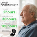 CIC Rechargeable Invisible Intelligent Hearing Aids for Seniors Noise Reduction Portable Charging Case 6-Level Volume Control.