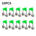 5/10pcs Fishing Bite Alarms Fishing Rod Bells Tip Clip Bells Ring Green ABS Fishing Accessory Outdoor Pole Fish Bites Indicators. 