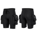 Men Wetsuit Shorts 3mm Neoprene Diving Shorts with Pocket Man Surfing Pants for Water Sports Swimming Snorkeling Boating Scuba. 