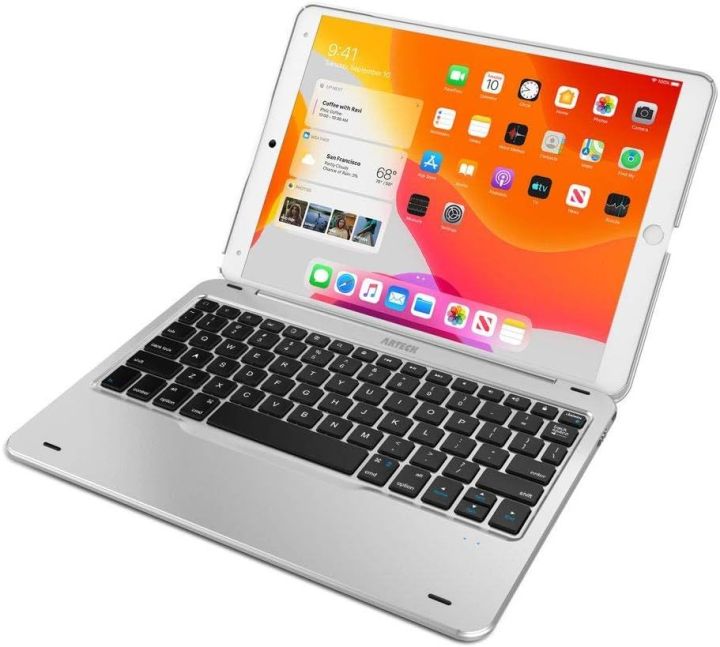 Arteck iPad Air 5 / Air 4 10.9-inch/iPad Pro 11-inch Keyboard Case with Trackpad, Bluetooth Keyboard with Folio Full Protection Case and Touch Pad for Apple 10.9 and 11-in iPad with Swivel Rotating