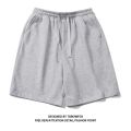 100% Cotton Simple High Street Shorts Men's and Women's Same Summer Loose Five-point Pants White Gray Sports Couple Pants. 